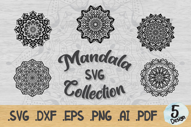 Mandala SVG Collection, Cut File Mandala design dxf SVG artnoy 