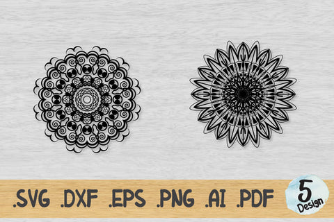 Mandala SVG Collection, Cut File Mandala design dxf SVG artnoy 