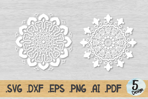 Mandala SVG Collection, Cut File Mandala design dxf SVG artnoy 