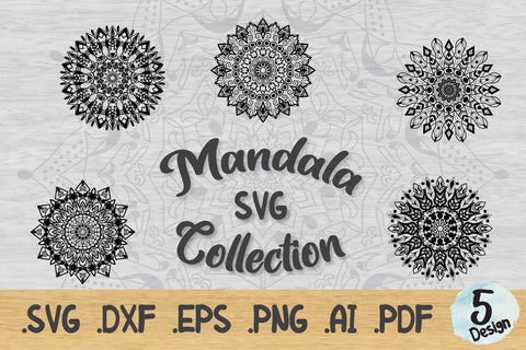 Mandala SVG Collection, Cut File Mandala design dxf SVG artnoy 