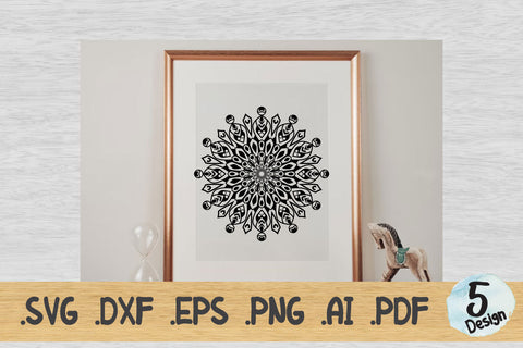 Mandala SVG Collection, Cut File Mandala design dxf SVG artnoy 