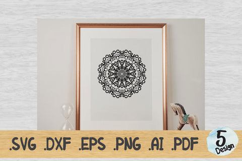 Mandala SVG Collection, Cut File Mandala design dxf SVG artnoy 