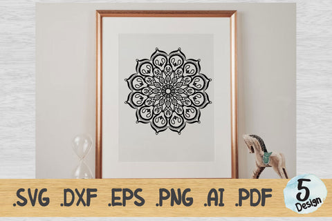 Mandala SVG Collection, Cut File Mandala design dxf SVG artnoy 