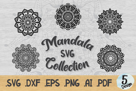 Mandala SVG Collection, Cut File Mandala design dxf SVG artnoy 