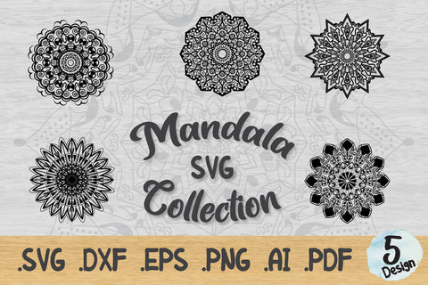 Mandala SVG Collection, Cut File Mandala design dxf SVG artnoy 