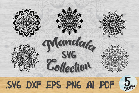 Mandala SVG Collection, Cut File Mandala design dxf SVG artnoy 