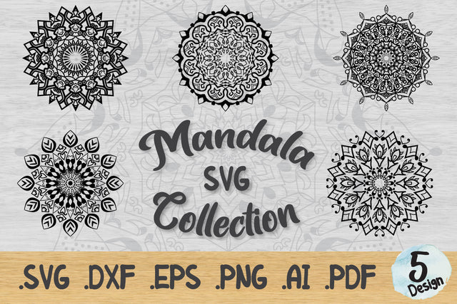 Mandala SVG Collection, Cut File Mandala design dxf SVG artnoy 