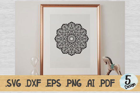 Mandala SVG Collection, Cut File Mandala design dxf SVG artnoy 