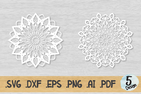 Mandala SVG Collection, Cut File Mandala design dxf SVG artnoy 