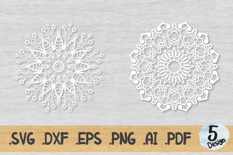 Mandala SVG Collection, Cut File Mandala design dxf SVG artnoy 