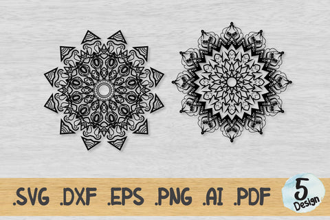 Mandala SVG Collection, Cut File Mandala design dxf SVG artnoy 