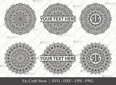 Mandala SVG Cut File | Mandala Monogram | Mandala Bundle | Hearts Mandala Svg | Tribal Mandala Svg | Boho Mandala Svg | M00015 SVG ETC Craft 