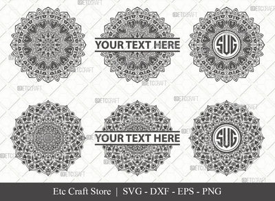 Mandala SVG Cut File | Mandala Monogram | Mandala Bundle | Hearts Mandala Svg | Tribal Mandala Svg | Boho Mandala Svg | M00016 SVG ETC Craft 