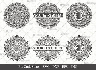 Mandala SVG Cut File | Mandala Monogram | Mandala Bundle | Hearts Mandala Svg | Tribal Mandala Svg | Boho Mandala Svg | M0002 SVG ETC Craft 