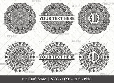 Mandala SVG Cut File | Mandala Monogram | Mandala Bundle | Hearts Mandala Svg | Tribal Mandala Svg | Boho Mandala Svg | M0006 SVG ETC Craft 