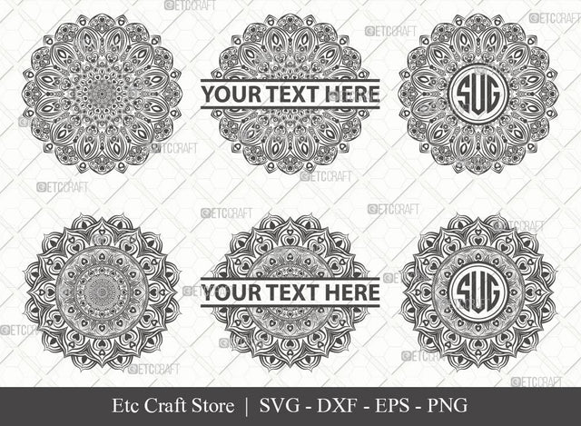 Mandala SVG Cut File | Mandala Monogram | Mandala Bundle | Hearts Mandala Svg | Tribal Mandala Svg | Boho Mandala Svg | M0008 SVG ETC Craft 