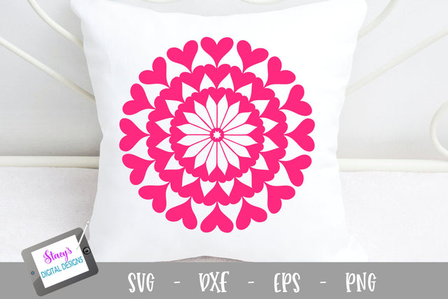 Mandala SVG - Heart Mandala SVG SVG Stacy's Digital Designs 