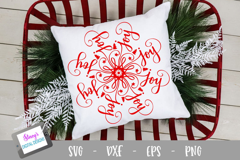 Mandala SVG - Joy Mandala SVG - Christmas SVG SVG Stacy's Digital Designs 