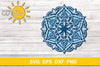 Mandala SVG | Layered Mandala with hearts cut file 5 layers 3D Paper CutsunSVG 