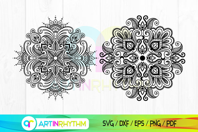 Mandala Svg, Mandala Svg Cut Files, Mandala Zentangle Svg, Mandala Svg Design SVG Artinrhythm shop 
