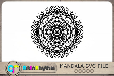 Mandala SVG, Mandala SVG File, Mandala Clipart, Mandala Vector SVG Artinrhythm shop 