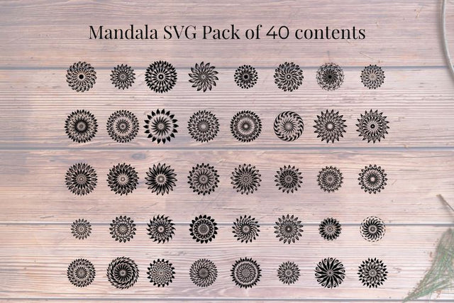 Mandala SVG Pack of 40 contents SVG Masyafi Studio 