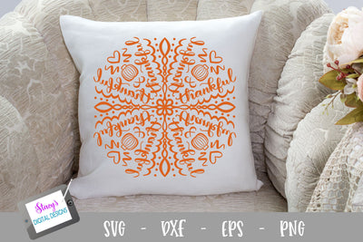Mandala SVG - Thankful Mandala SVG SVG Stacy's Digital Designs 