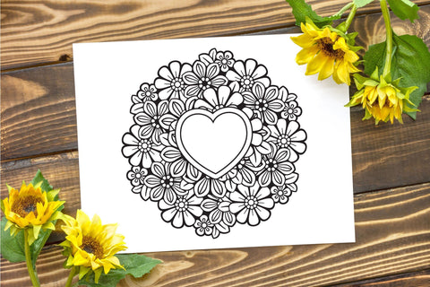 Mandala SVG, Valentines Day SVG, Flower Mandala SVG. SVG Elinorka 