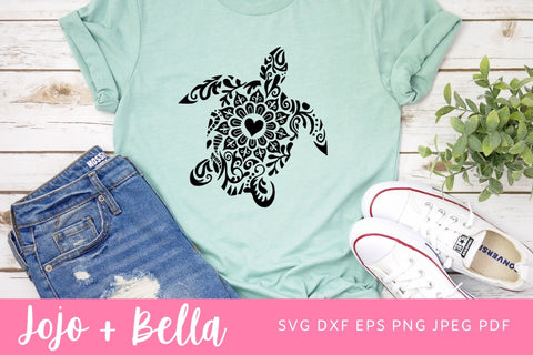 Mandala Turtle Svg, Beach Svg, Ocean, Sea animals, Beach turtle, Svg files for Cricut and Silhouette, Summer SVG, Cricut, Silhouette, svg SVG Jojo&Bella 