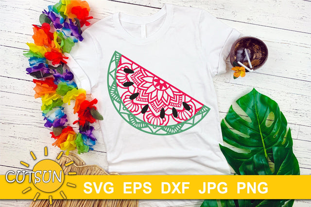 Mandala Watermelon SVG cut file for crafters SVG CutsunSVG 