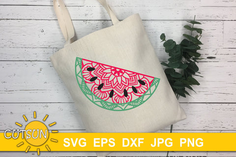 Mandala Watermelon SVG cut file for crafters SVG CutsunSVG 