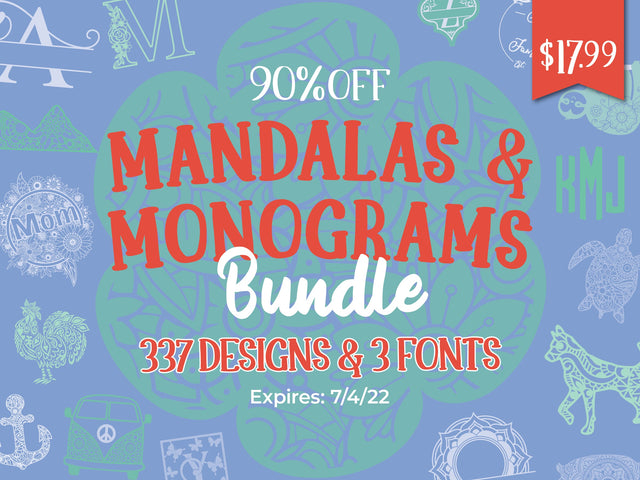 Mandalas and Monograms Bundle Bundle So Fontsy Design Shop 