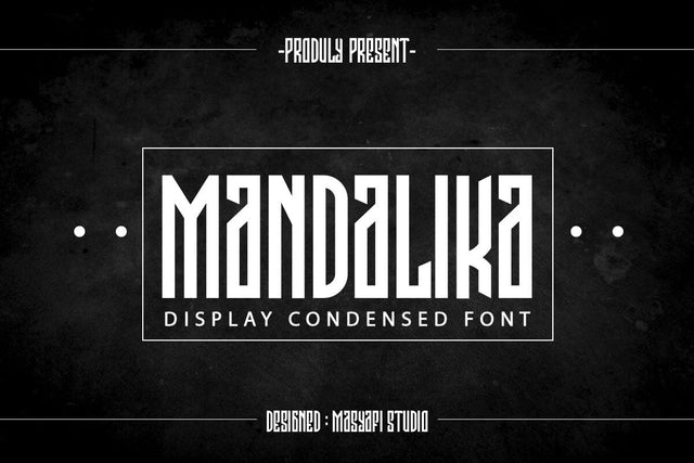 Mandalika - Display Condensed Font Font Masyafi Studio 