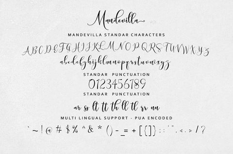 Mandevilla Script Font Zane Studio55 