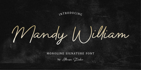 Mandy William - Signature Font Allouse.Studio 