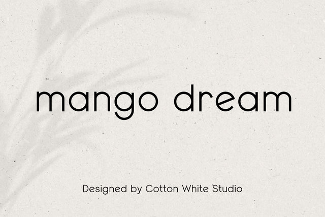 Mango Dream Font Cotton White Studio 