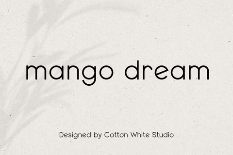 Mango Dream Font Cotton White Studio 