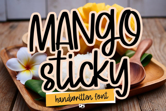 Mango Sticky - Handwritten Font Font Dm Letter Studio 
