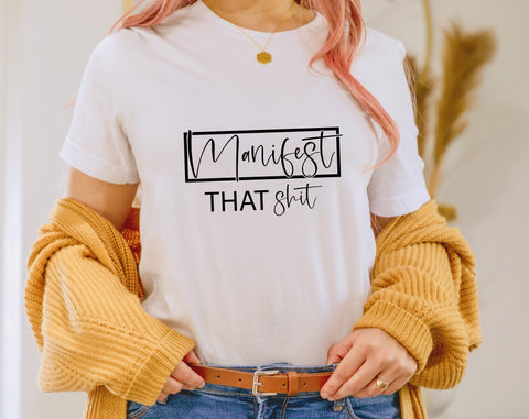 Manifest That Shit SVG Bundle, 4 Designs, Inspirational SVG, Motivational SVG, Positive Quote SVG, Self Love SVG SVG HappyDesignStudio 