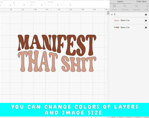 Manifest That Shit SVG Bundle, 4 Designs, Inspirational SVG, Motivational SVG, Positive Quote SVG, Self Love SVG SVG HappyDesignStudio 