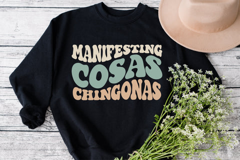 Manifesting Cosas Chingonas svg, wavy style svg, EPS PNG Cricut Instant Download SVG Fauz 