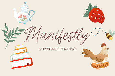 Manifestly - a Handwritten Font Font nhfonts 