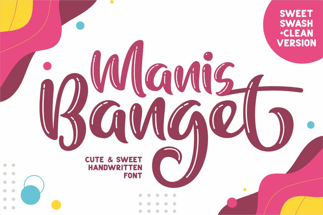 Manis Banget - Cute Font Font awan senja 