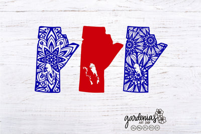Manitoba Canada Mandala SVG Gardenias Art Shop 