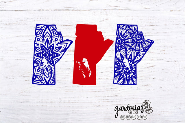 Manitoba Canada Mandala SVG Gardenias Art Shop 