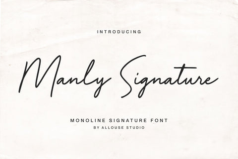 Manly Signature Font Allouse.Studio 