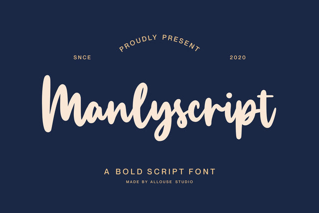 Manlyscript Font Allouse.Studio 