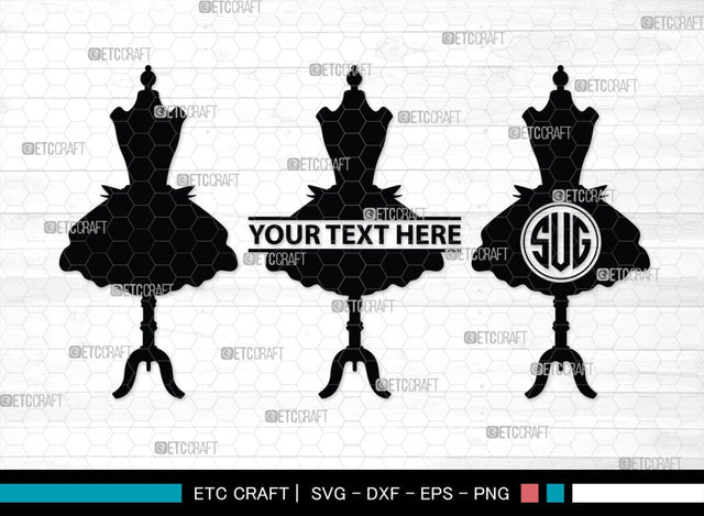 Mannequin Monogram, Mannequin Silhouette, Mannequin SVG, Seamstress Svg, Tailor Svg, Mannequin Stand Svg, SB00203 SVG ETC Craft 