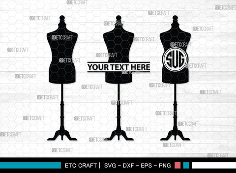 Mannequin Monogram, Mannequin Silhouette, Mannequin SVG, Seamstress Svg, Tailor Svg, Mannequin Stand Svg, SB00203 SVG ETC Craft 