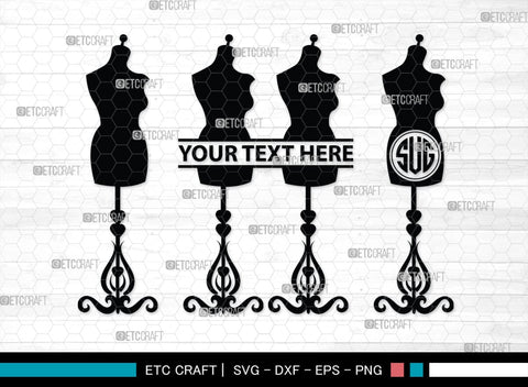 Mannequin Monogram, Mannequin Silhouette, Mannequin SVG, Seamstress Svg, Tailor Svg, Mannequin Stand Svg, SB00203 SVG ETC Craft 